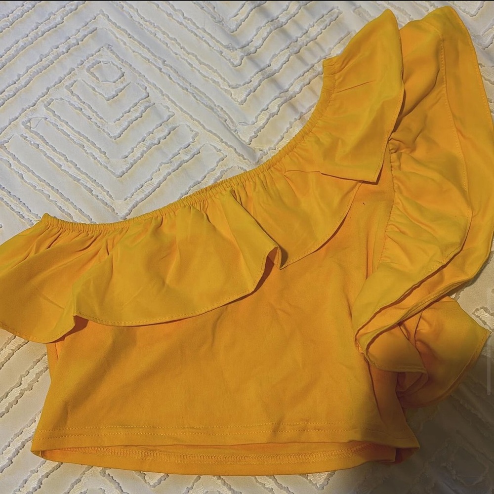 Yellow One Shoulder Top